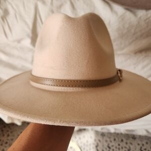Stylish Cream Fedora Hat